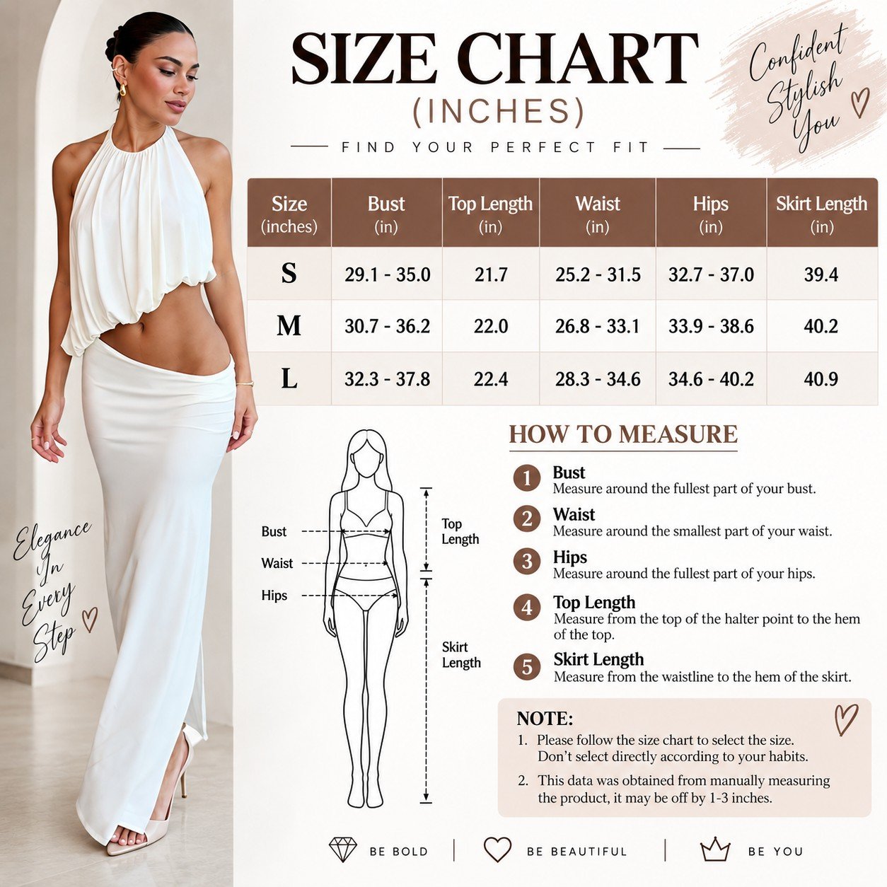 Women's White Halter Ruched Top & Maxi Skirt Set – Backless Sleeveless Elegant Party Outfit